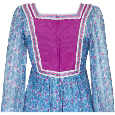 ARCHIVE - 1970s Rumak Couture Boho Silk Chiffon Dress - like Thea Porter