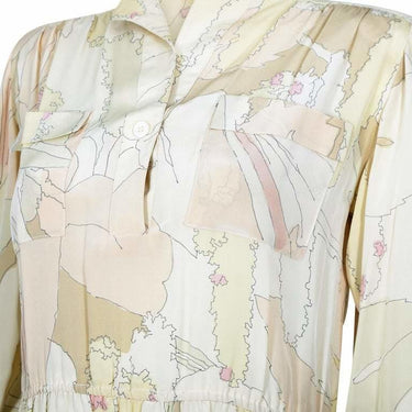 1970s Ted Lapidus Silk Shirt Dress