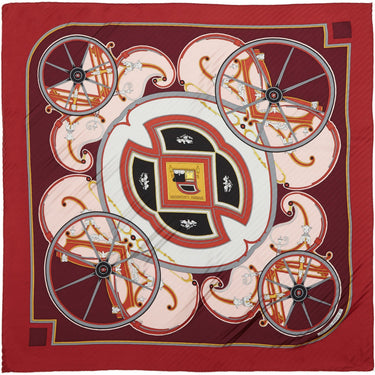 1970s Reissue ‘Washingtons Carriage” Hermes Pleated Silk Scarf