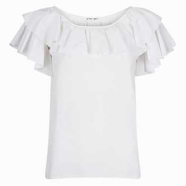 ARCHIVE - 1970s Yves Saint Laurent Peasant Blouson Top With Ruffle Neckline