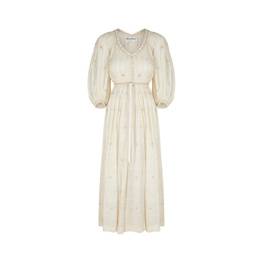 1970s Ted Lapidus Muslin Hooded Swiss-Dot Dress