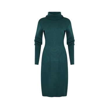 ARCHIVE - 1980s Alaia Wool Teal Green Bodycon Dress