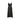 1980s Frank Usher Black Jersey and Lace Slip Dress