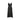 1980s Frank Usher Black Jersey and Lace Slip Dress