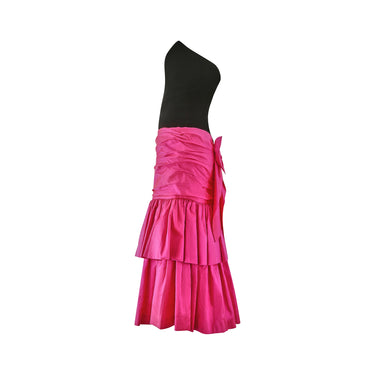 ARCHIVE - 1980s Hidy Misawa Black Velvet and Hot Pink Silk Dress