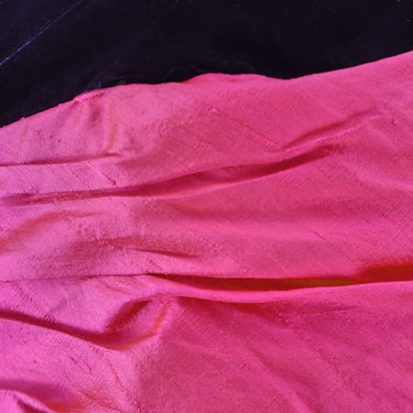 ARCHIVE - 1980s Hidy Misawa Black Velvet and Hot Pink Silk Dress