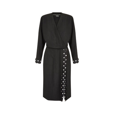 ARCHIVE - 1980s Pierre Balmain Haute Couture Linen Monochrome Coat Dress