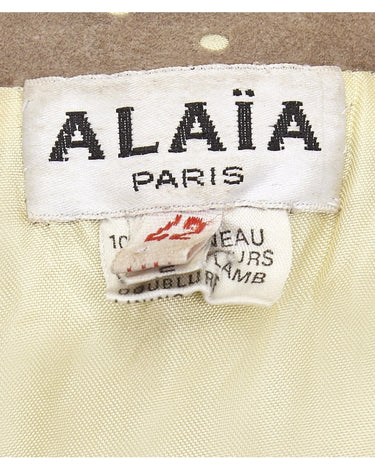 1980s Alaïa Khaki Lambskin Jacket
