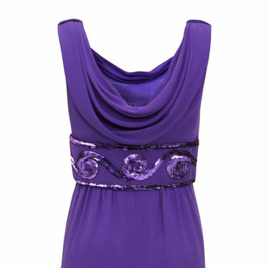 ARCHIVE - 1980s Victor Edelstein Couture Purple Chiffon Dress