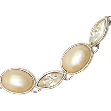 ARCHIVE - 1980s Yves Saint Laurent Silver and Pearl Necklace