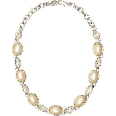 ARCHIVE - 1980s Yves Saint Laurent Silver and Pearl Necklace