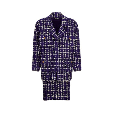 ARCHIVE - 1985 Chanel Haute Couture Purple Tweed Velvet Three-Piece Suit