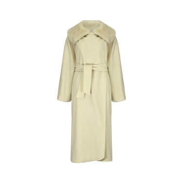 ARCHIVE - 1980s Claude Montana Cream Wool Trench Coat