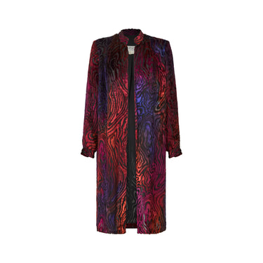 ARCHIVE - 1990s Caroline Charles Burnout Devore Velvet Silk Jacket