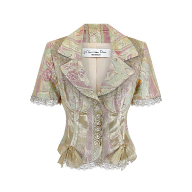 ARCHIVE - 1993 Christian Dior Runway Documented Gold Brocade Jacket