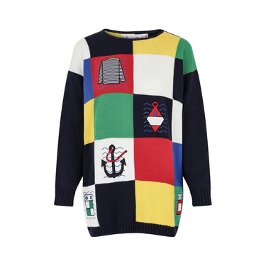 ARCHIVE - 1980s JC de Castelbajac Novelty Nautical Checked Jumper