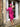 1987 Yves Saint Laurent Pink Silk Asymmetric Dress with Belt