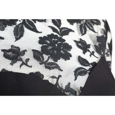 ARCHIVE: 1990s or Early 2000s Azzaro Boutique Black Silk Crepe and Lace Evening Gown