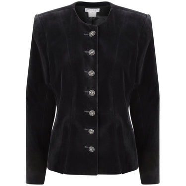 ARCHIVE - 1990s Yves Saint Laurent Black Velvet Jacket with Filigree Buttons