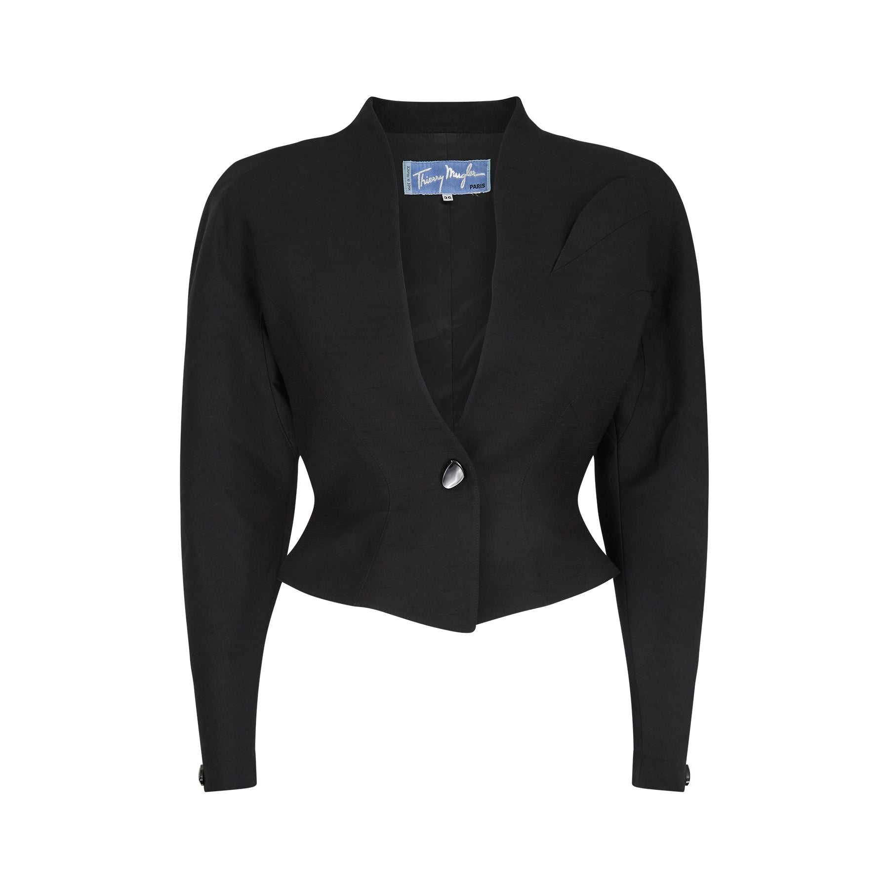 1990s Thierry Mugler Black Dolman Sleeve Jacket