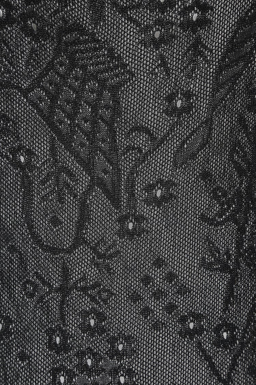 ARCHIVE - Y2K Chanel Sleeveless Black Floral Fine Knitted Buttoned Dress