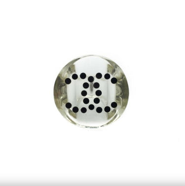 2008 Chanel CC Monochrome Resin Logo Ring