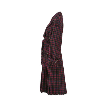 ARCHIVE - 2013 Runway Metiers d’Arts Chanel Purple Tweed Tartan Coat