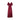 ARCHIVE: 1950s Burgundy Ripple Print Satin Evening Dress