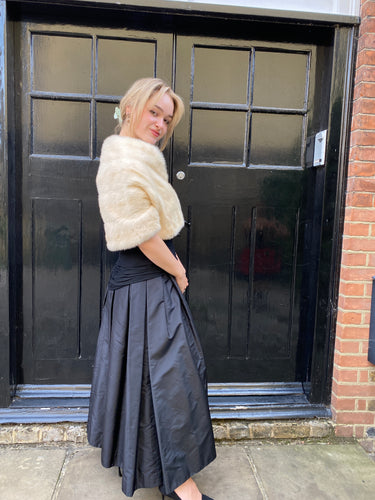 ARCHIVE - 1950s Emba Tourmaline Mink Fur Caplet With Silk Lining