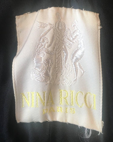Nina Ricci 1990s Haute Couture Puff Skirt Party Dress with Ruffle Neckline-CIRCA VINTAGE LONDON