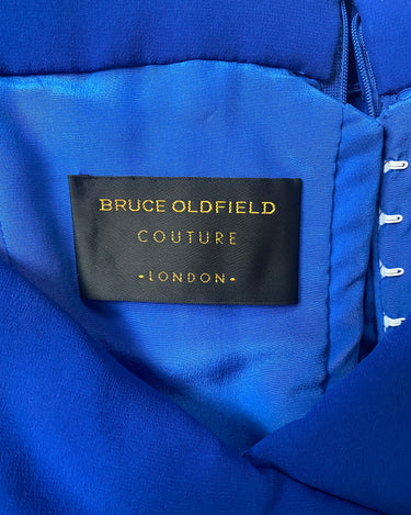Royal Blue Bruce Oldfield Couture Dress-CIRCA VINTAGE LONDON