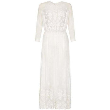 ARCHIVE - 1910s White Cotton Embroidered Dress