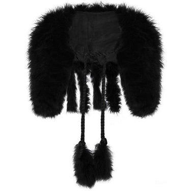 ARCHIVE - 1920s Black Feather Caplet