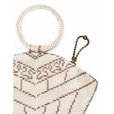 ARCHIVE - 1920s Cream Beaded Fan Handbag