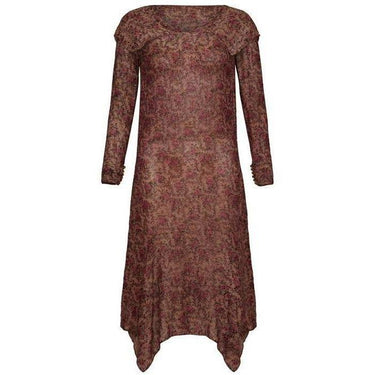 ARCHIVE - 1920s Floral Lame Flapper Dress With Long Sleeves