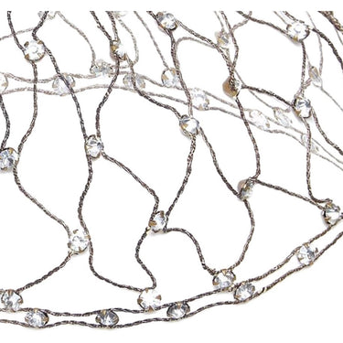 ARCHIVE - 1920s Juliet Metallic Bridal or Flapper Skull Cap with Rhinestones