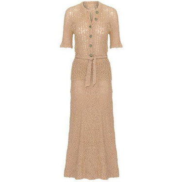 ARCHIVE - 1930s Beige Crochet Skirt Suit