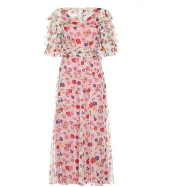 ARCHIVE - 1930s Floral Print Ruffle Sleeve Dress