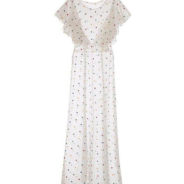 ARCHIVE - 1930s Polka Dot White Organza Lawn Dress