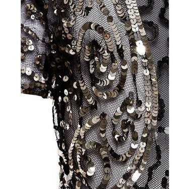 ARCHIVE - 1930s Sheer Black Sequinned Bolero