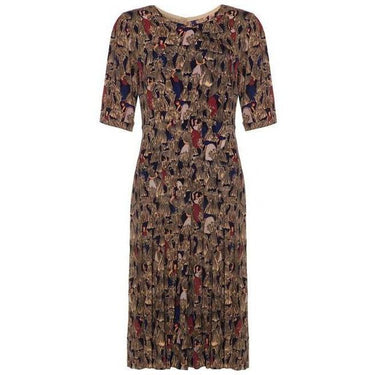 ARCHIVE - 1940s Crepe Dress with Farm Scenes