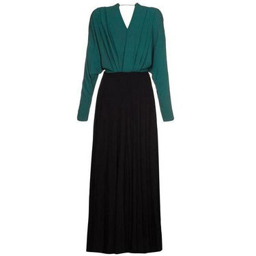 ARCHIVE - 1940s Green and Black Crepe Dress