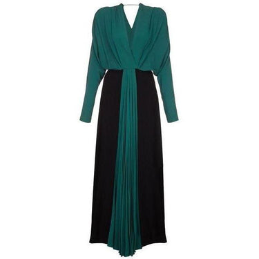 ARCHIVE - 1940s Green and Black Crepe Dress