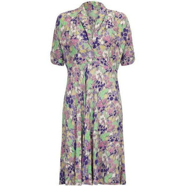 ARCHIVE - 1940s Grey Floral Print Dress