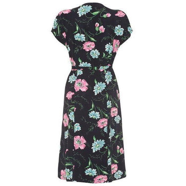 ARCHIVE - 1940s Navy Floral Rayon Dress