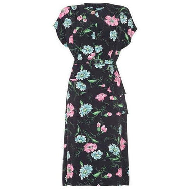 ARCHIVE - 1940s Navy Floral Rayon Dress