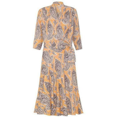 ARCHIVE - 1940s Peach Printed Crepe Dress