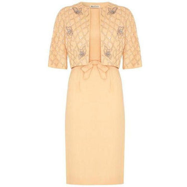 ARCHIVE - 1950s Apricot Beaded Dress Suit