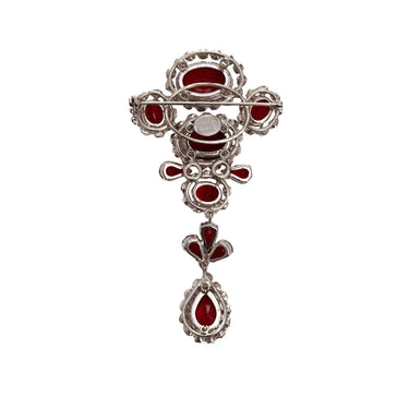 ARCHIVE - 1950s Henkel & Grosse for Christian Dior Brooch and Earrings Set