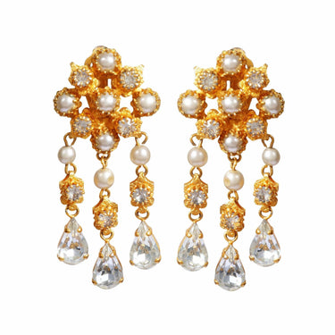 ARCHIVE - 1950s Mitchel Maer for Christian Dior Crystal Teardrop Earrings